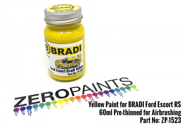 Yellow Paint for BRADI Ford Escort RS 60ml zp-1523